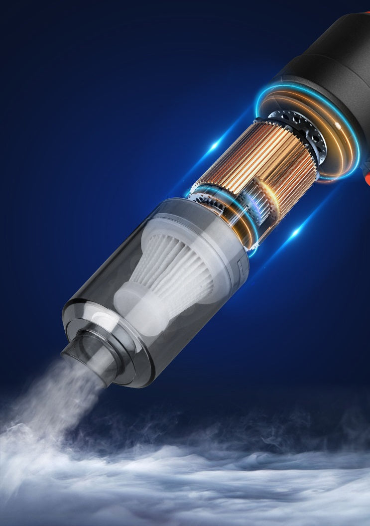 Aspirator Portabil fără Fir Flippy – Tip Pistol 2 în 1, Suflare și Aspirare, Încărcare USB, Autonomie 30 min, Pentru Casă și Mașină