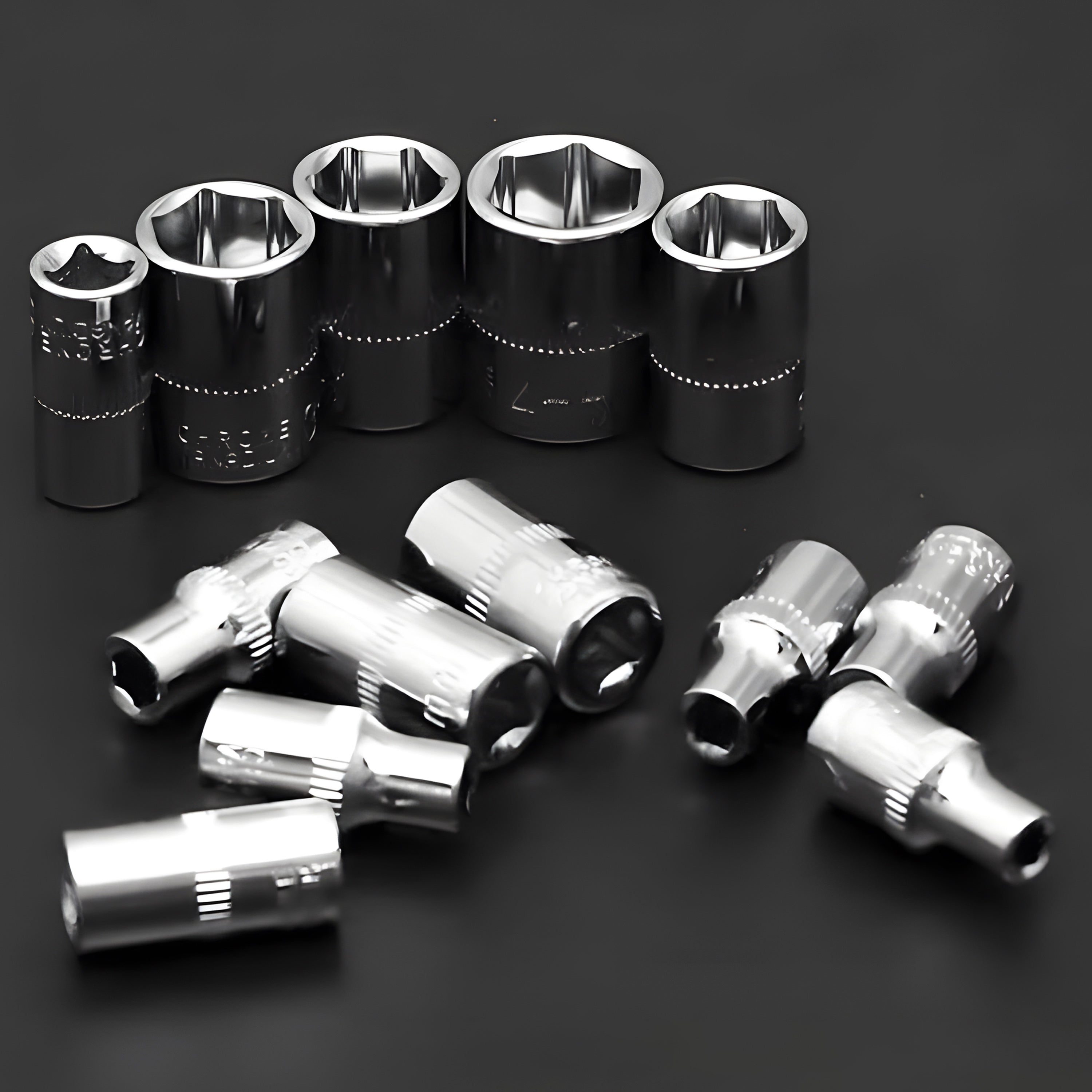 Set Chei Tubulare 46 Piese Flippy – Trusă Profesională Scule Auto cu Prelungitoare, Articulație Cardanică, Adaptoare și Mâner pentru Șurubelniță