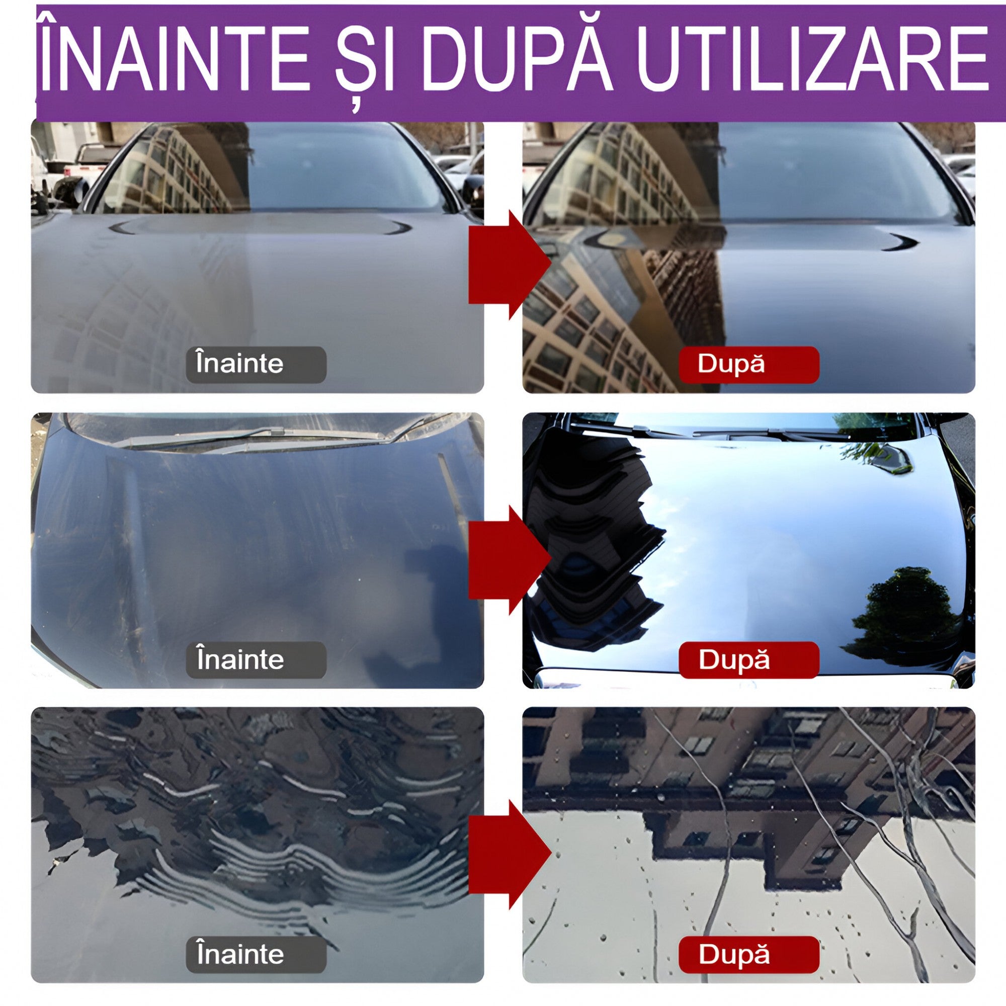 Spray 3-în-1 pentru Curățare, Lustruire și Protecție Auto – Fără Apă, Repară Zgărieturi și Redă Luciul
