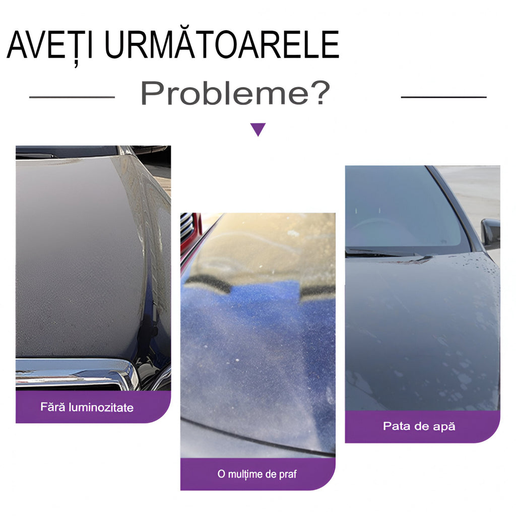 Spray 3-în-1 pentru Curățare, Lustruire și Protecție Auto – Fără Apă, Repară Zgărieturi și Redă Luciul