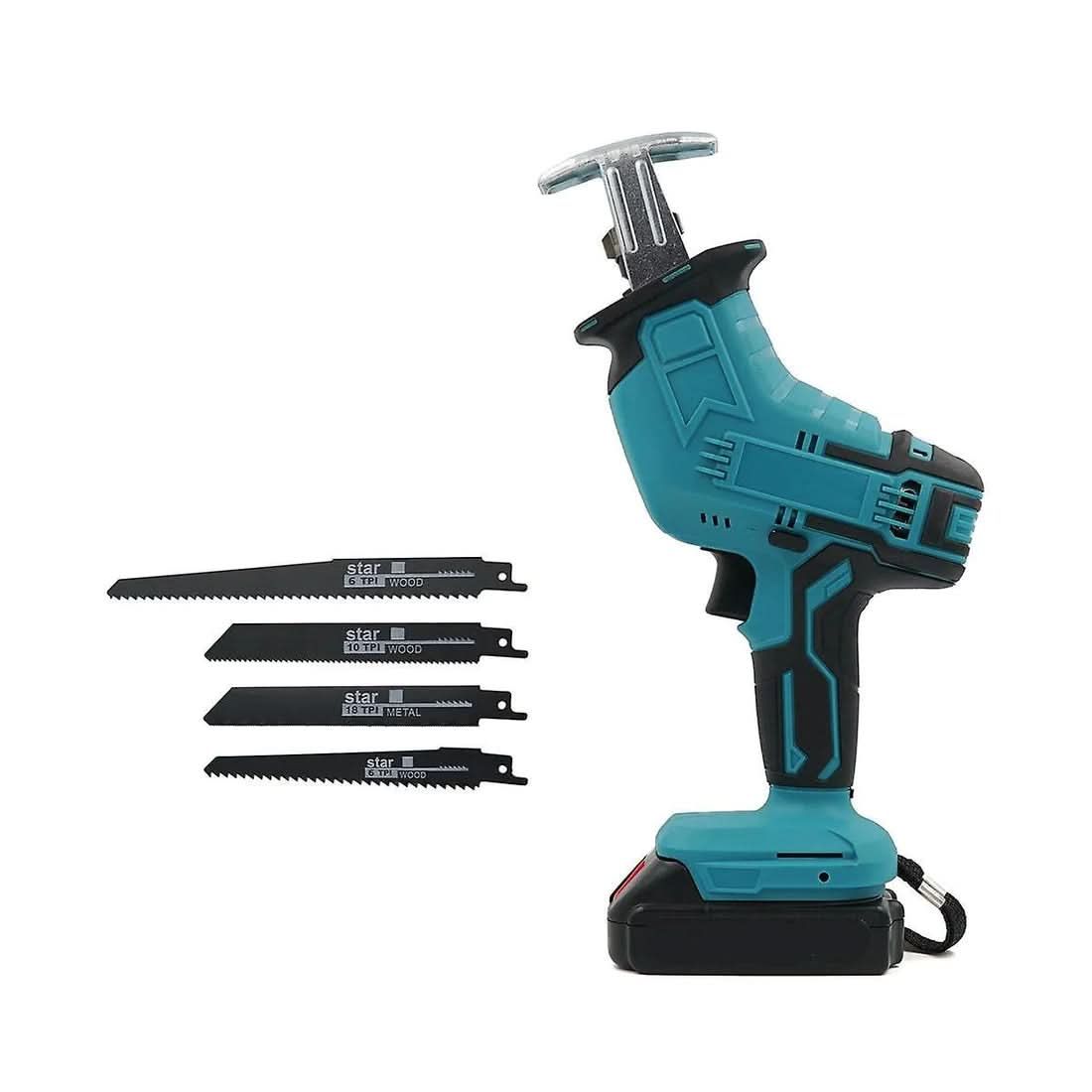 Fierăstrău sabie cu 2 acumulatori 48V 2000mAh, valiză și accesorii incluse