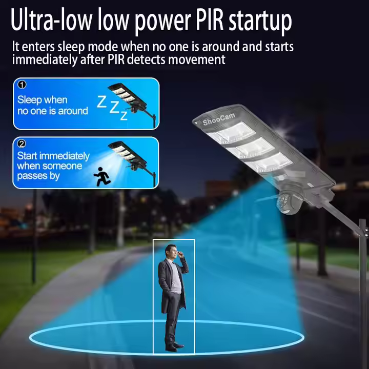 Lampa Solară cu Cameră de Supraveghere Încorporată, 4G, IP65, 450W 