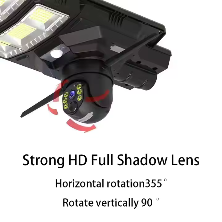 Lampa Solară cu Cameră de Supraveghere Încorporată, 4G, IP65, 450W 