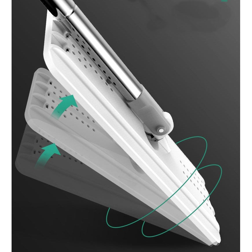 Set Mop cu Găleată Dublă – Sistem de Spălare și Stoarcere, Mop Plat din Microfibră, Curățare Eficientă pentru Parchet, Gresie și Marmură